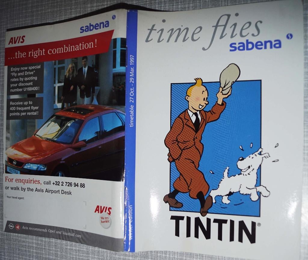FichesTINTIN 3 Kits complets Horaire SABENA 1997 offert 150€, Ophalen, Gelezen, Atlas Lausanne