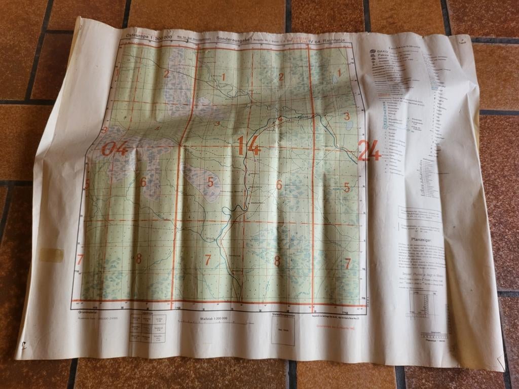 carte d'état-major front de l'est, Allemagne 2WW, Enlèvement ou Envoi