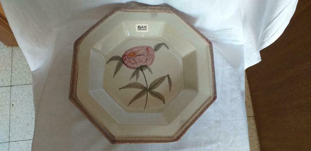 Assiette decorative octogonale Bay Keramik, Enlèvement ou Envoi