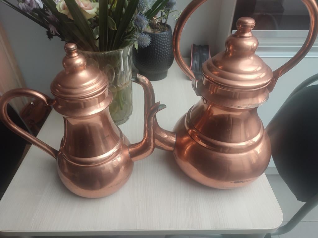 2 Vintage grote koperen ketels, Ophalen