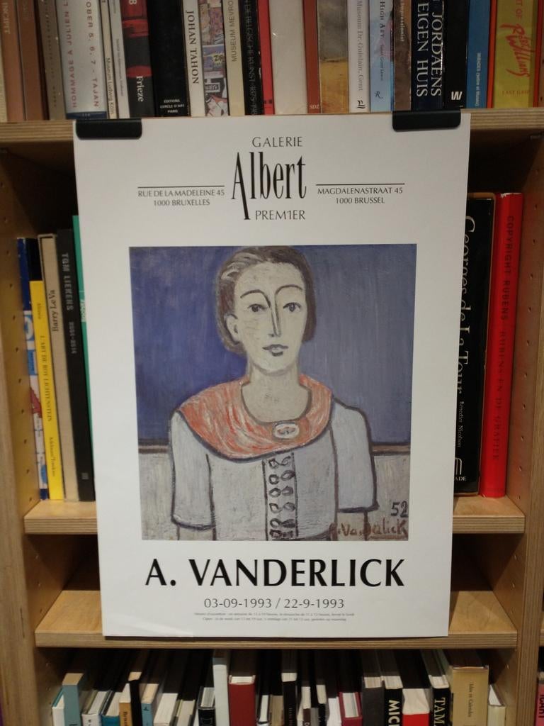 Armand Vanderlick, Galerie Albert Brussel 1993 affiche, Enlèvement ou Envoi, Comme neuf