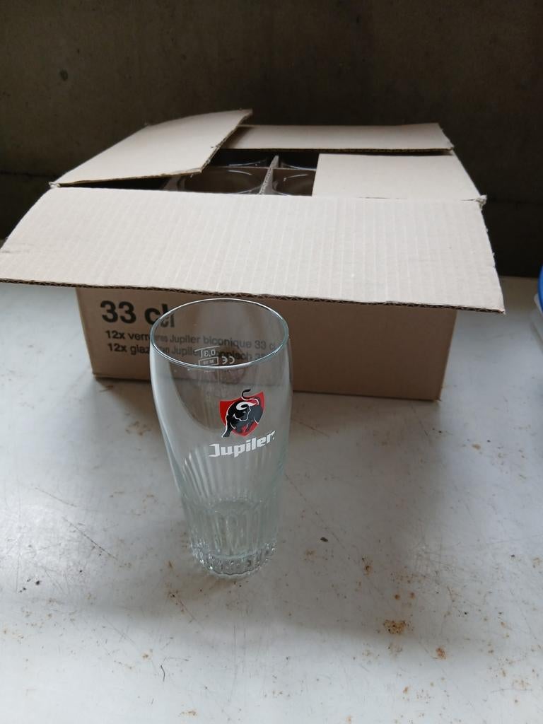 Lunettes côtelées Jupiler 0.33 12 pièces, Collections, Enlèvement ou Envoi, Comme neuf, Jupiler