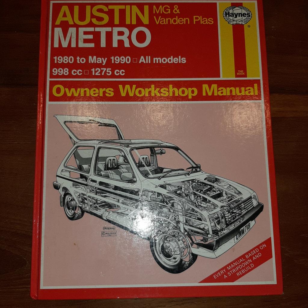 AUSTIN METRO owners workshop manual, Enlèvement ou Envoi