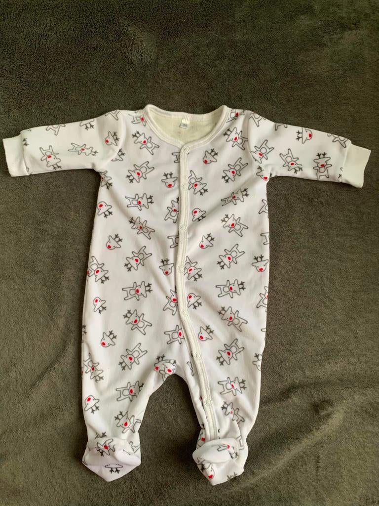 Kerstpyjama fleece maat 56, Kinderen en Baby's, Babykleding | Maat 56, Ophalen, Jongetje of Meisje, Zo goed als nieuw, Nacht- of Onderkleding