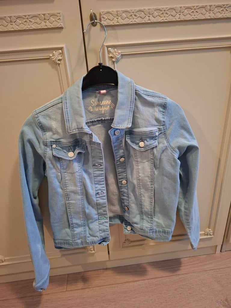 Jeansvest meisjes, Kinderen en Baby's, Kinderkleding | Maat 164, Jongen of Meisje, Ophalen of Verzenden, Zo goed als nieuw, Someone