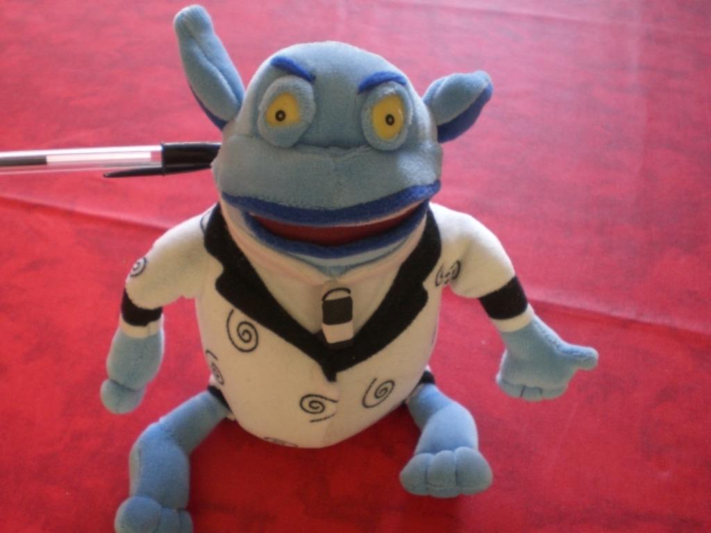 Genre doudou bleu/blanc vintage, Enfants & Bébés, Jouets | Peluches, Comme neuf, Autres types, Enlèvement ou Envoi