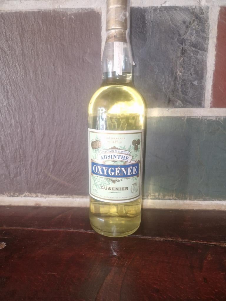 Zeer mooie Cusenier zuurstofrijke absintfles  80eur, Ophalen of Verzenden, Nieuw