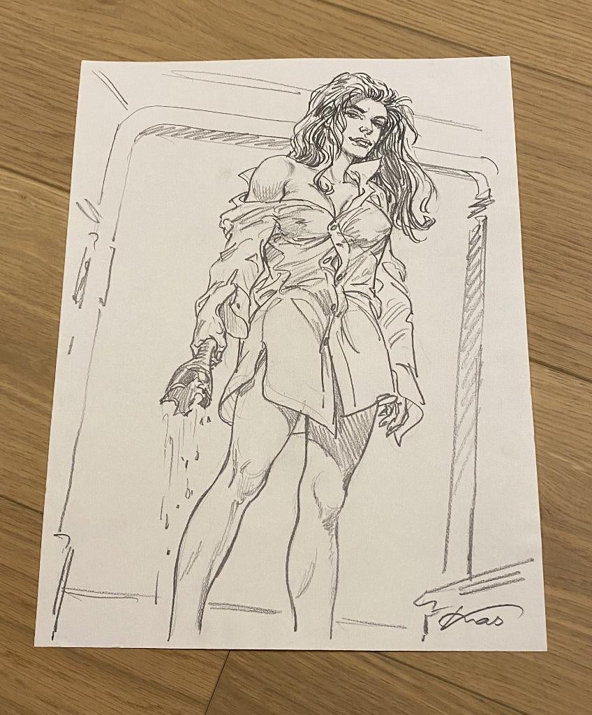 KAS - Halloween Blues - originele tekening - 25x32cm, Ophalen of Verzenden, Nieuw
