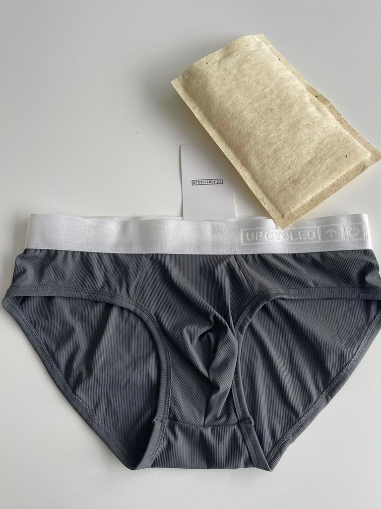 Slip en nylon recyclé, Envoi, Gris, Upcycled, Slip