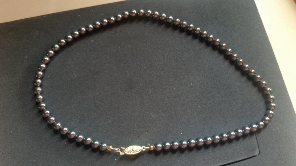 Collier de perles noires, Bijoux, Sacs & Beauté, Enlèvement ou Envoi, Comme neuf, Noir