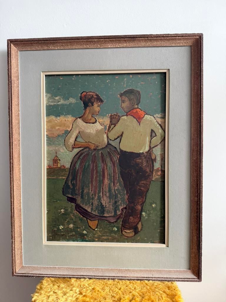 Vroeg werk staf beerten 1957 schilderij kunstwerk, Ophalen