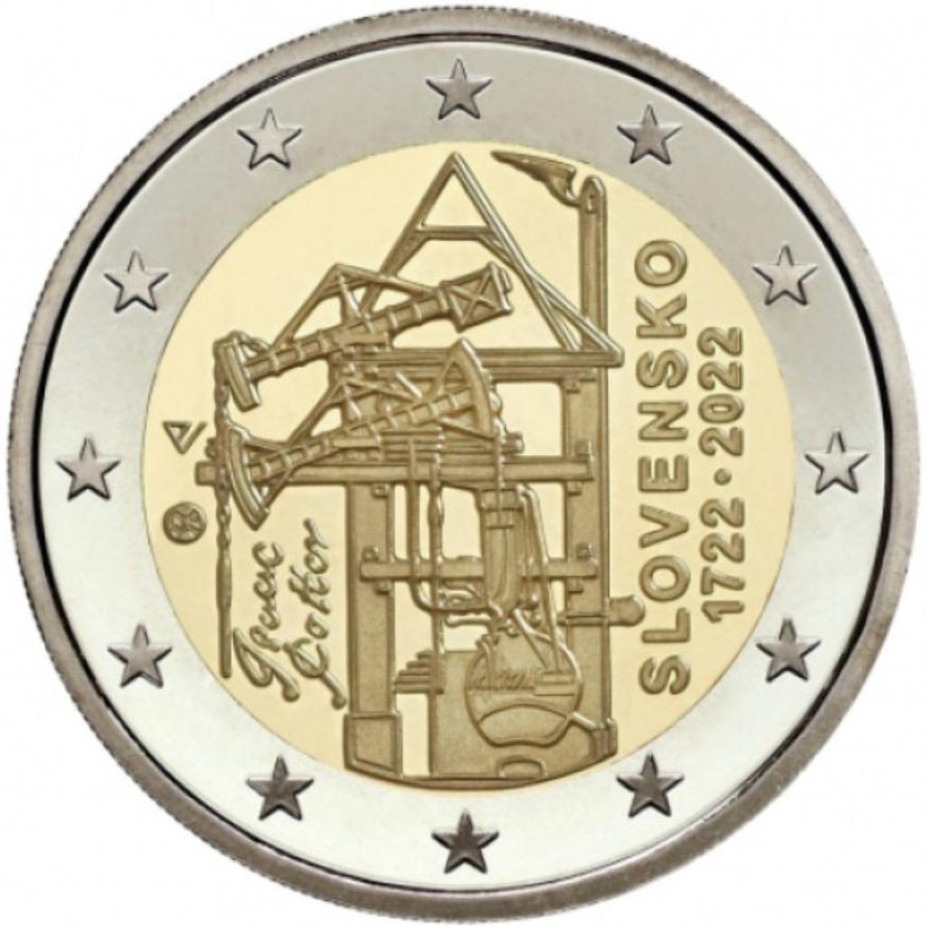2 euros Slovaquie 2022 'Machine à vapeur', Enlèvement ou Envoi, Slovaquie, 2 euros, Monnaie en vrac