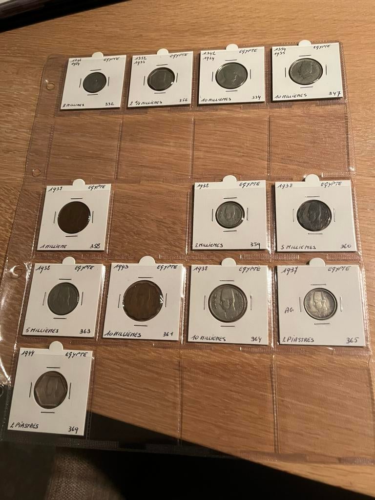 Set oude munten Egypte, Postzegels en Munten, Ophalen, Egypte