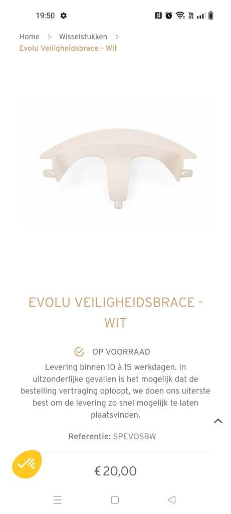 Veiligheidsbeugel childwood  kinderstoel, Kinderen en Baby's, Ophalen of Verzenden