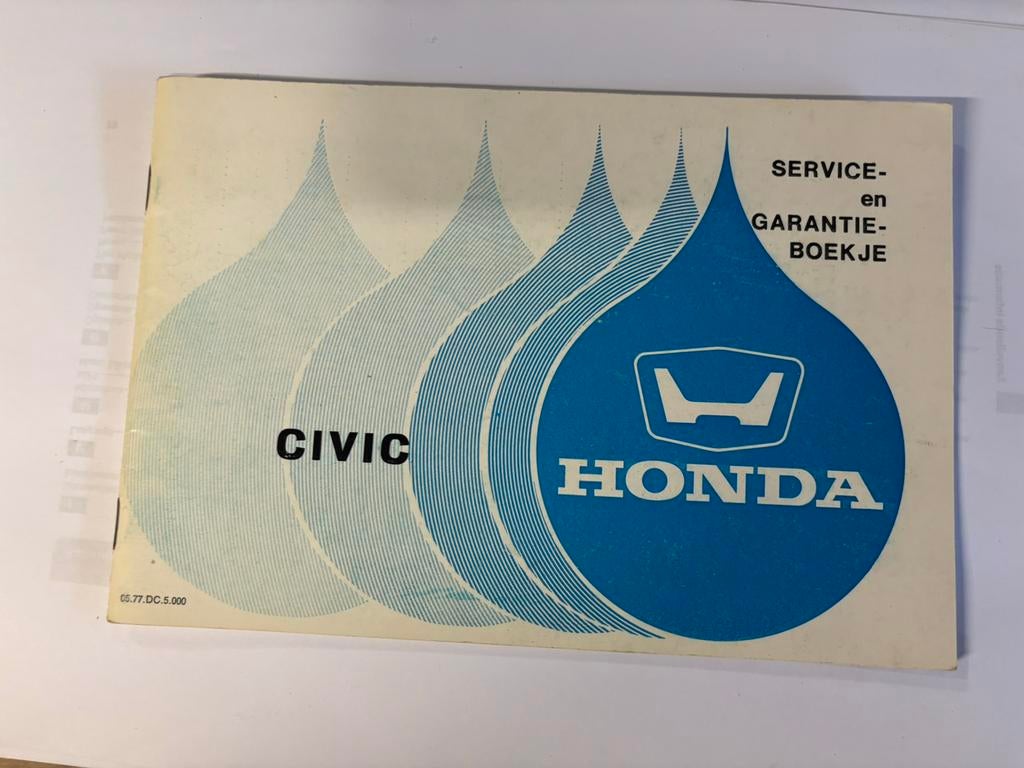 Service en garantieboekje Honda Civic, Ophalen of Verzenden