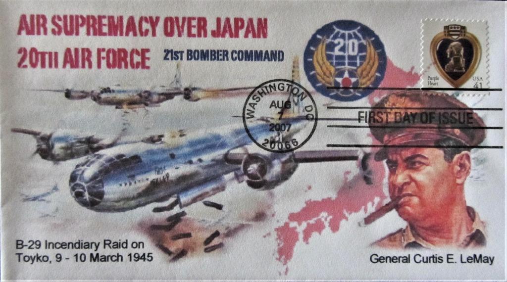 FDC OORLOG -U.S.A.- WO II- SPEC. COVER, AIR SUPR. OVER JAPAN, Enlèvement ou Envoi, Affranchi, Autres thèmes