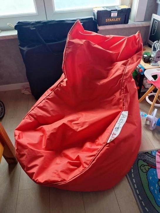 Zitzak sit and joy balina rood met lichte rugleuning, Ophalen, Gebruikt, Rood, Zitzak