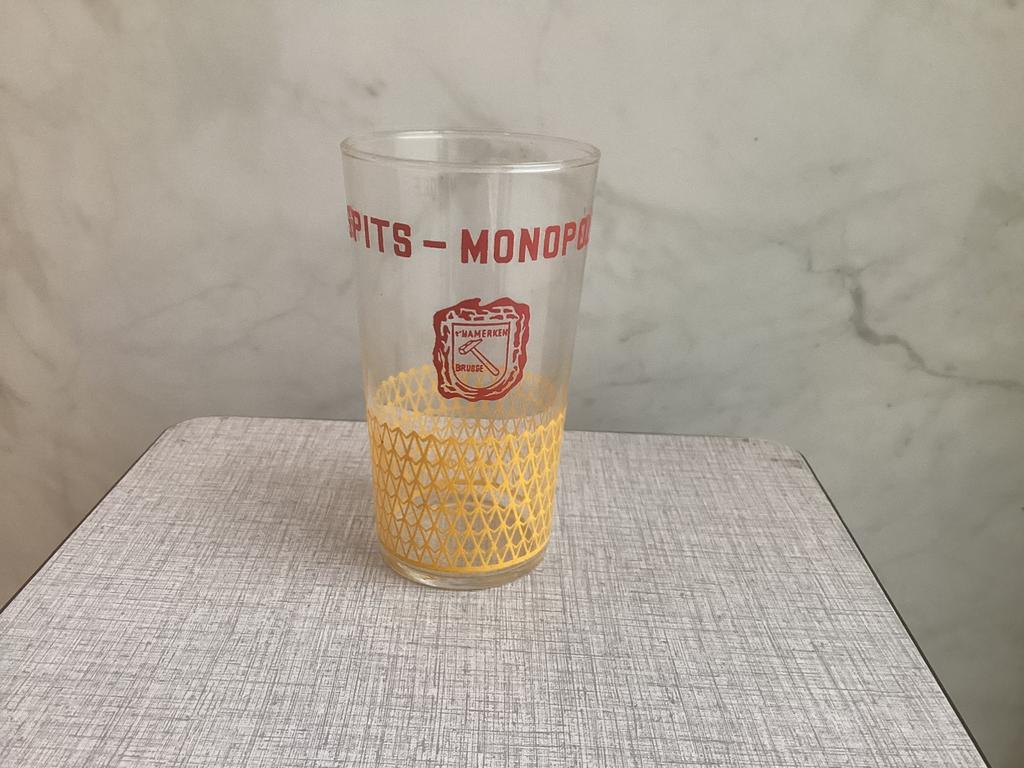 Limonadeglas Spits-monopole. T’Hamerken Brugge, Verzamelen, Ophalen of Verzenden, Zo goed als nieuw