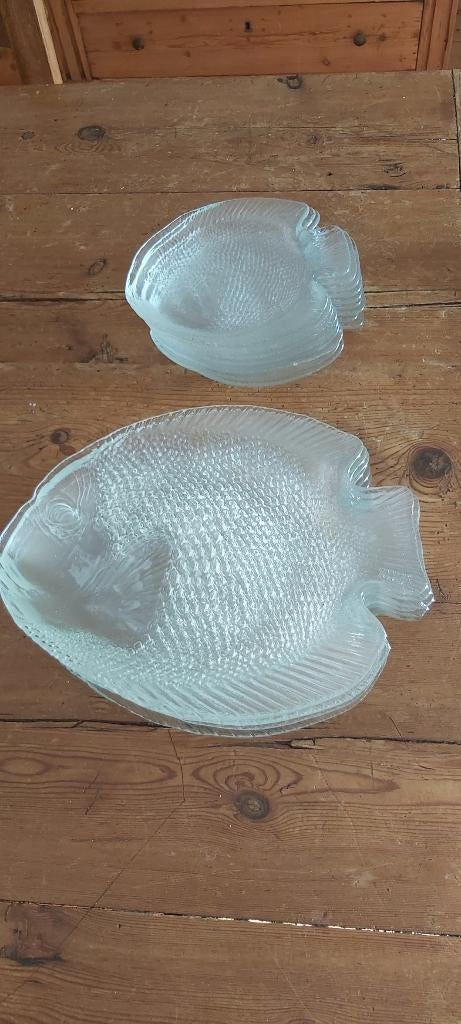 Assiettes et coupelles à poisson, Maison & Meubles, Assiettes(s), Comme neuf, Verre, Enlèvement