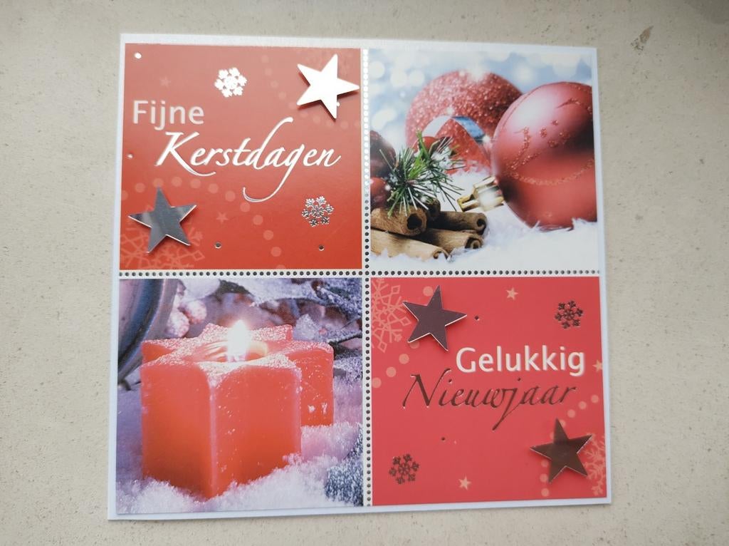 Zelfgemaakte kerstkaart met omslag, Enlèvement ou Envoi, Neuf, Noël
