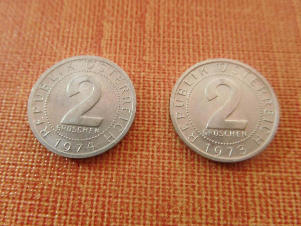 2 pièces de 2 groschen d'Autriche, Enlèvement ou Envoi, Autriche