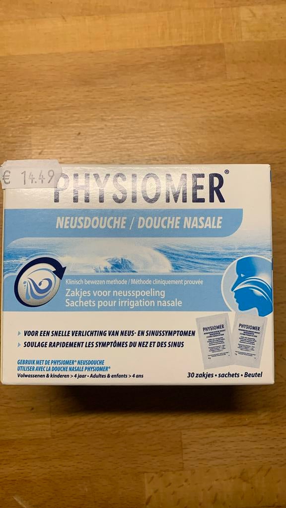 PHYSIOMER zakjes voor neusspoeling NIEUW, Ophalen, Nieuw