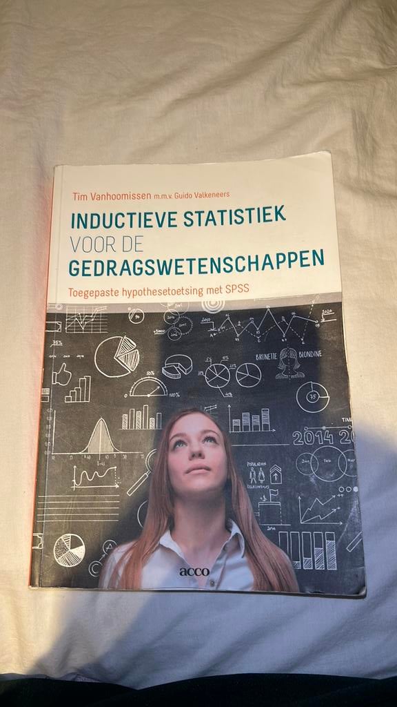 Inductieve statistiek voor de gedragswetenschappen, Enlèvement ou Envoi, Utilisé, Autres sujets/thèmes, Tim Vanhoomissen; Guido Valkeneers