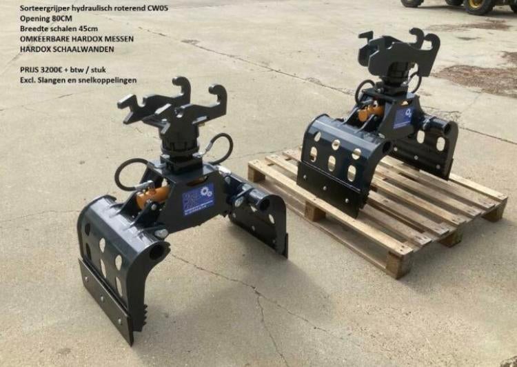 Sorteergrijper knijper CW05 CW10 CW00 rotator hardox roteren, Bricolage & Construction, Enlèvement ou Envoi
