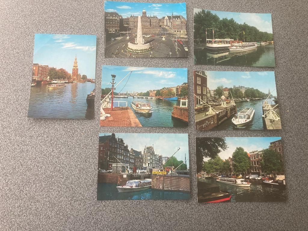 Zichtkaarten Amsterdam vanop grachten, Collections, Cartes postales | Pays-Bas, Enlèvement ou Envoi, 1960 à 1980, Non affranchie
