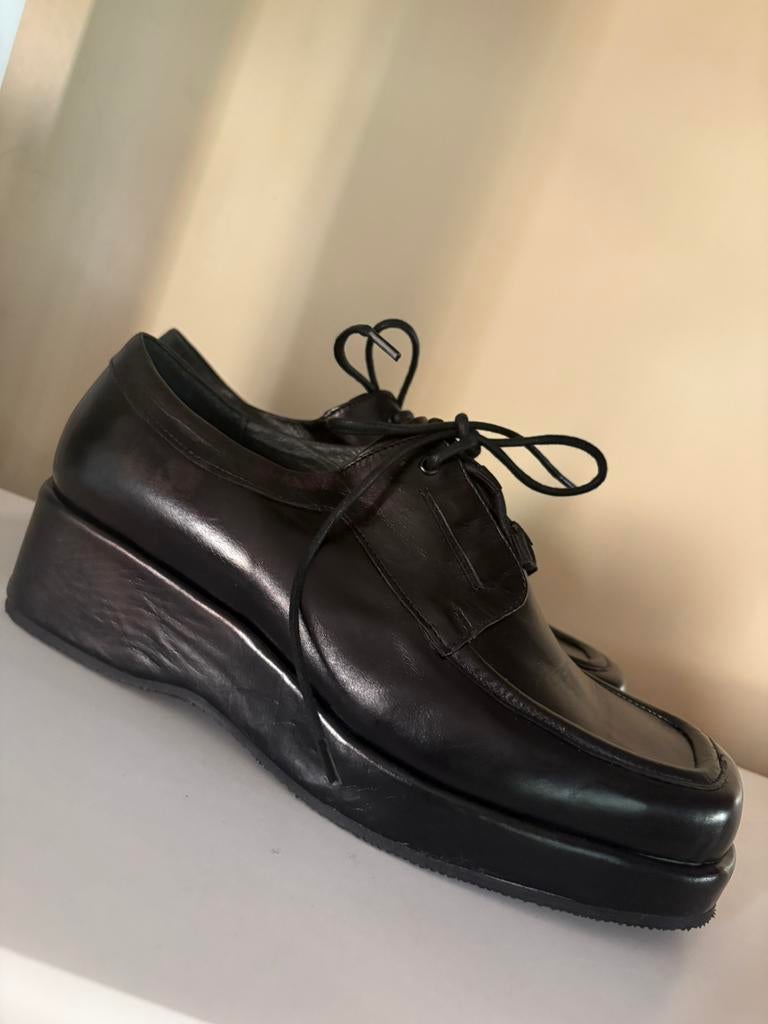 Lederen plateau veterschoenen (40) - nieuw!, Kleding | Dames, Schoenen, Ophalen of Verzenden, Nieuw
