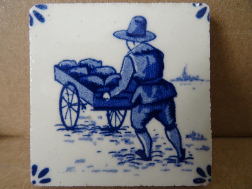Carrelage bleu de Delft avec fermier carrelage miniature, Enlèvement ou Envoi