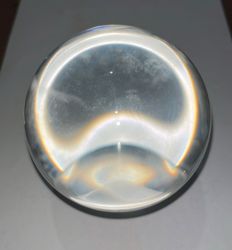 Grote kristallen bol met voetje - 1234gram zwaar! Diam 95mm, Ophalen of Verzenden, Nieuw