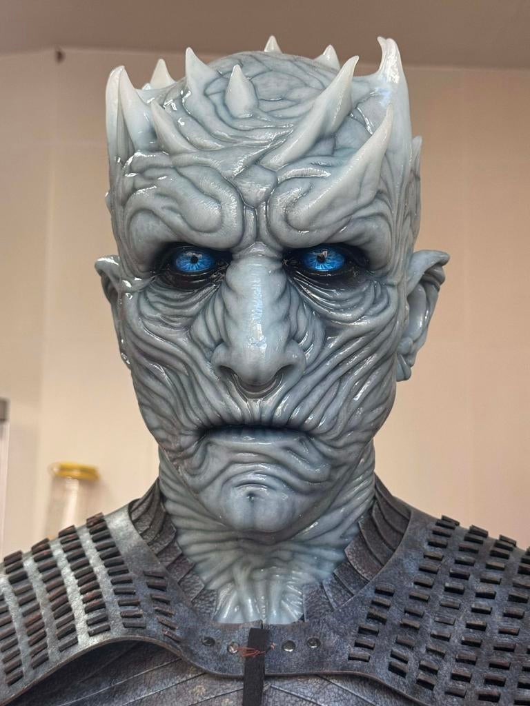Bluebox hyper Night King Silicone life size bust GoT, Enlèvement, Comme neuf, Fantasy