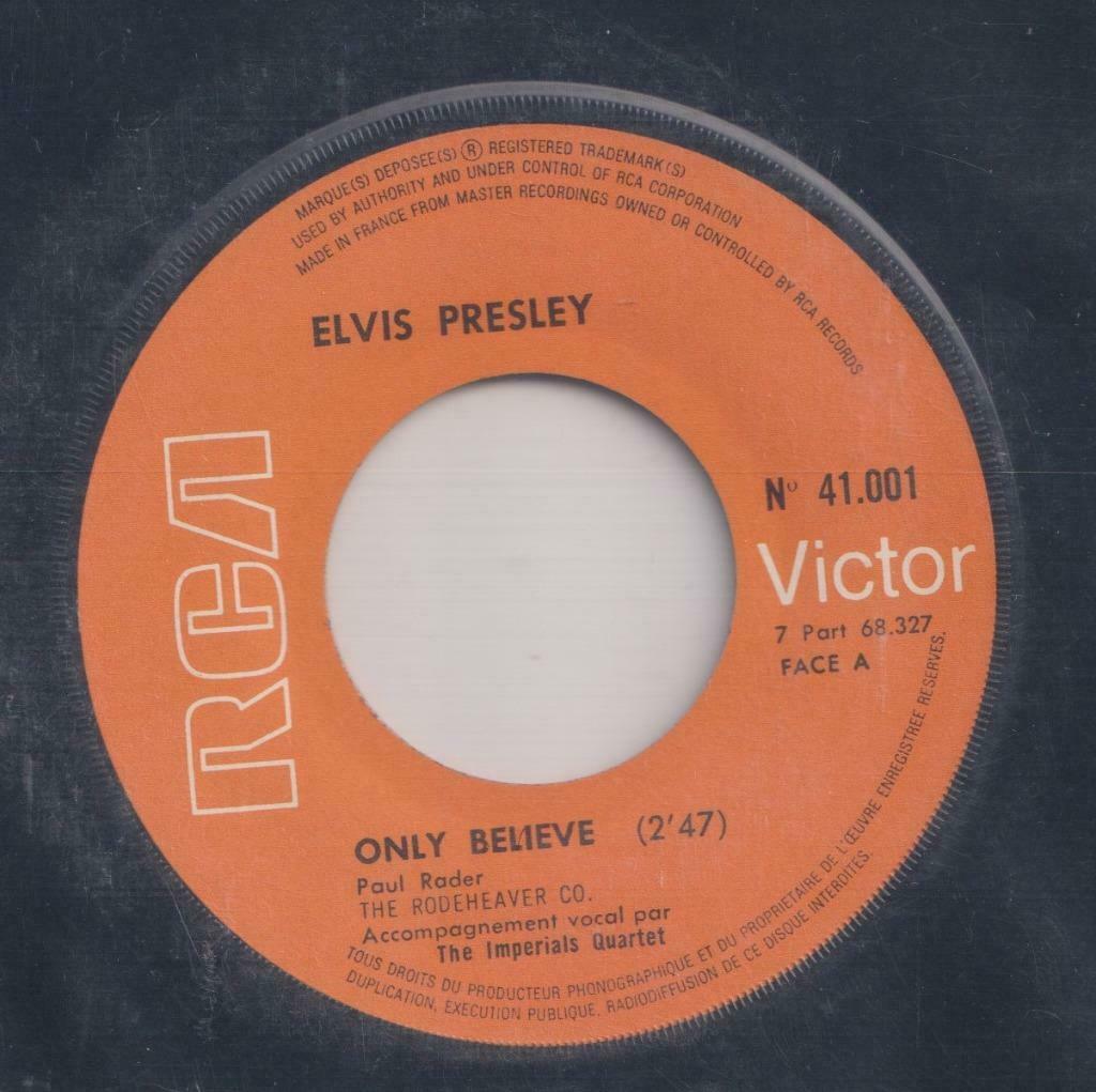 Elvis Presley – Only believe / Life - Single, Enlèvement ou Envoi, Utilisé, Pop