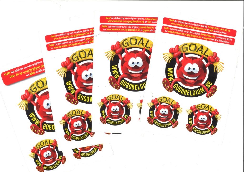 Stickers Go Belgium Rode Duivels, Ophalen, Nieuw, Overige typen