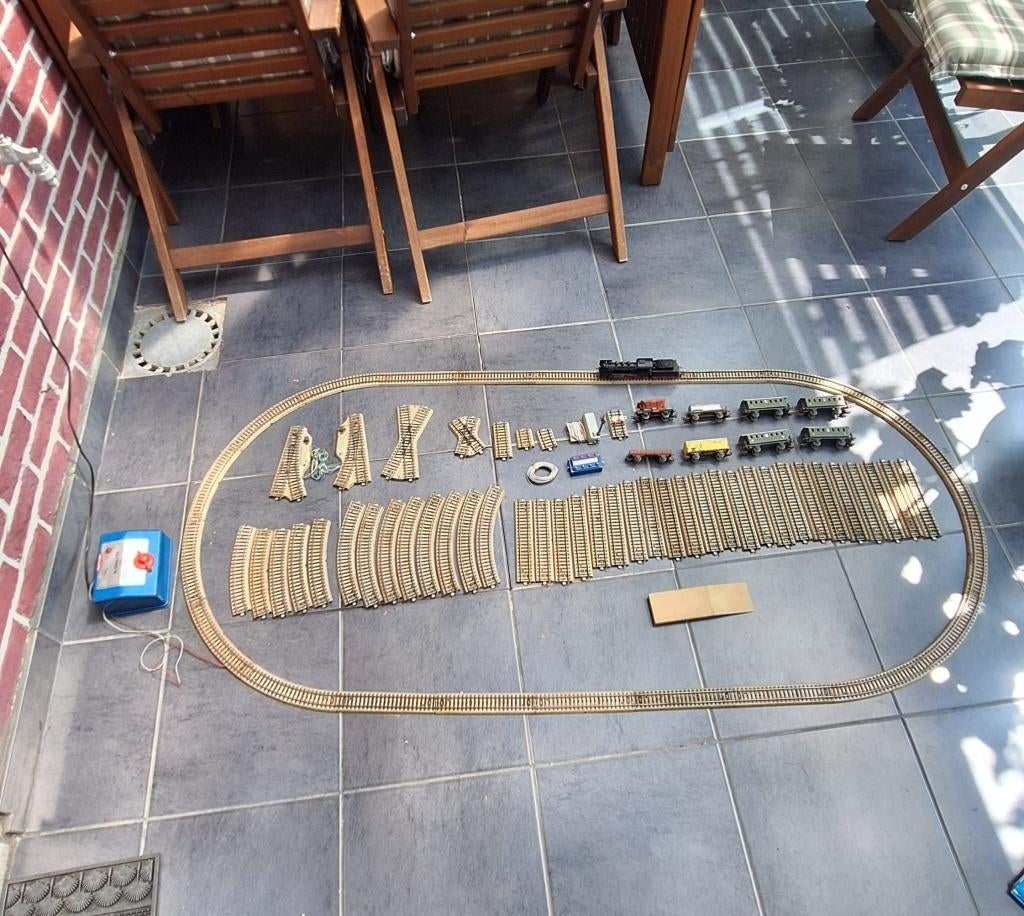 Märklin treinset incl sporen, bomen, licht en transformator, Enlèvement ou Envoi, Utilisé, Train, Modèle réduit