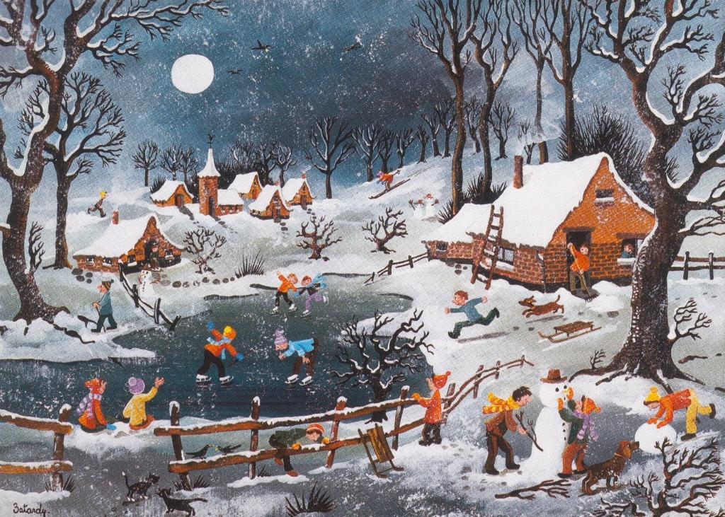 2001 - BELGIË - Winterpret/Les plaisirs de l'hiver, Verzamelen, Postkaarten | Themakaarten, Ongelopen, 1980 tot heden, Feest(dag)