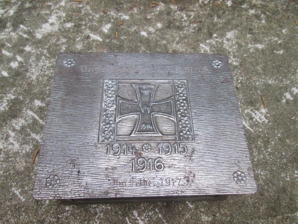 Kistje met Ijzeren kruis 1914 Schietprijs im Felde 1917 TOP, Verzamelen, Ophalen of Verzenden