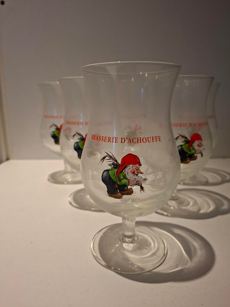 Bierglazen La Chouffe 33cl nieuw in doos 6 stuks, Verzamelen, Ophalen, Nieuw, Glas of Glazen, Overige merken