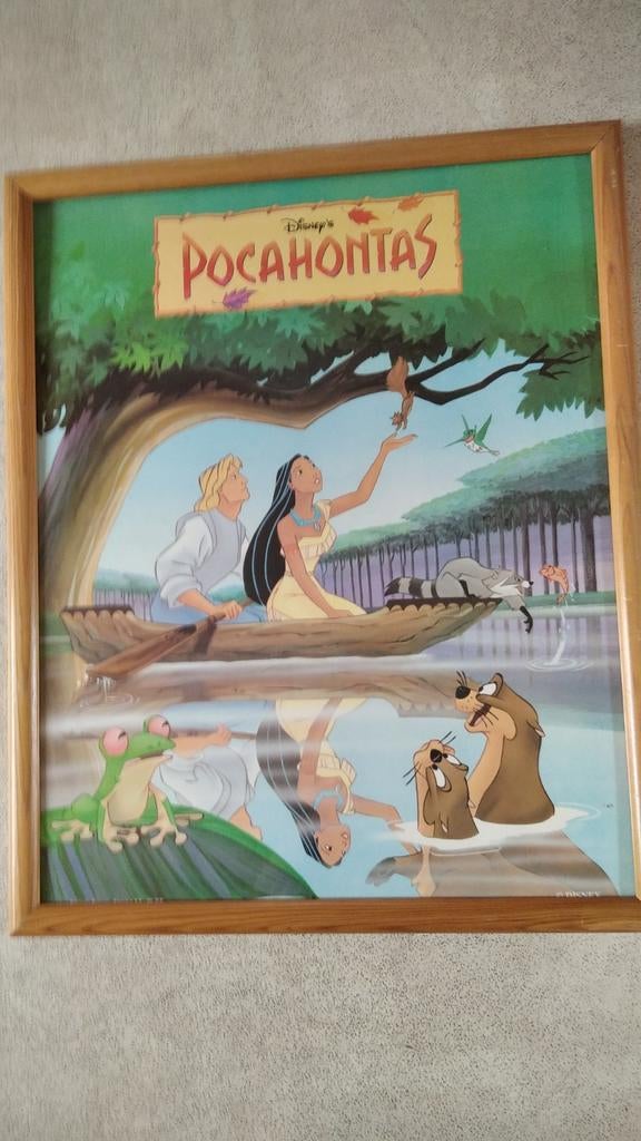Kader met poster Pocahontas, Ophalen of Verzenden