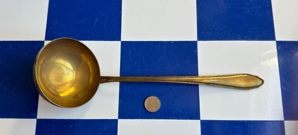 Oude koperen pollepel, Antiek en Kunst, Ophalen of Verzenden, Koper