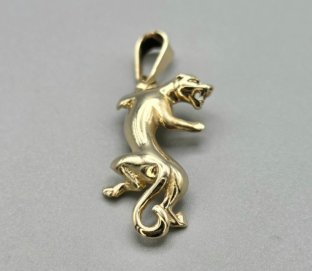 Gouden Luipaard hanger. 2026/05, Verzenden, Zo goed als nieuw, Goud, Goud