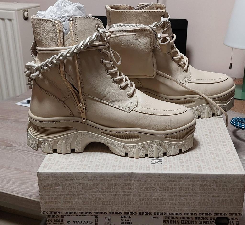Bronx maat 38 (EU), Bronx, Verzenden, Beige, Lage of Enkellaarzen