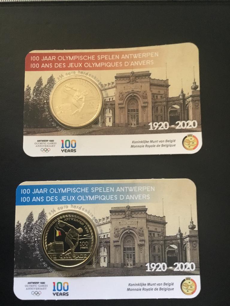 Coincards 2,5 euro Olympische Spelen Antwerpen, Ophalen of Verzenden, Overig, Setje