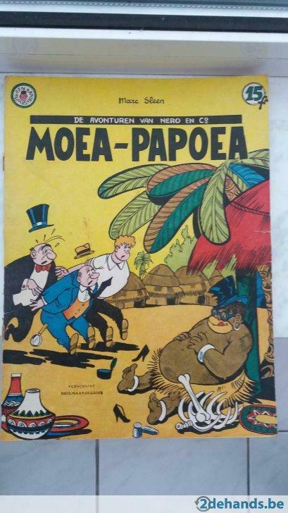 Nero ; Moea-Papoea (1962)  verhaal 10 uit oude reeks, Boeken, Gelezen, Marc Sleen, Eén stripboek, Ophalen of Verzenden