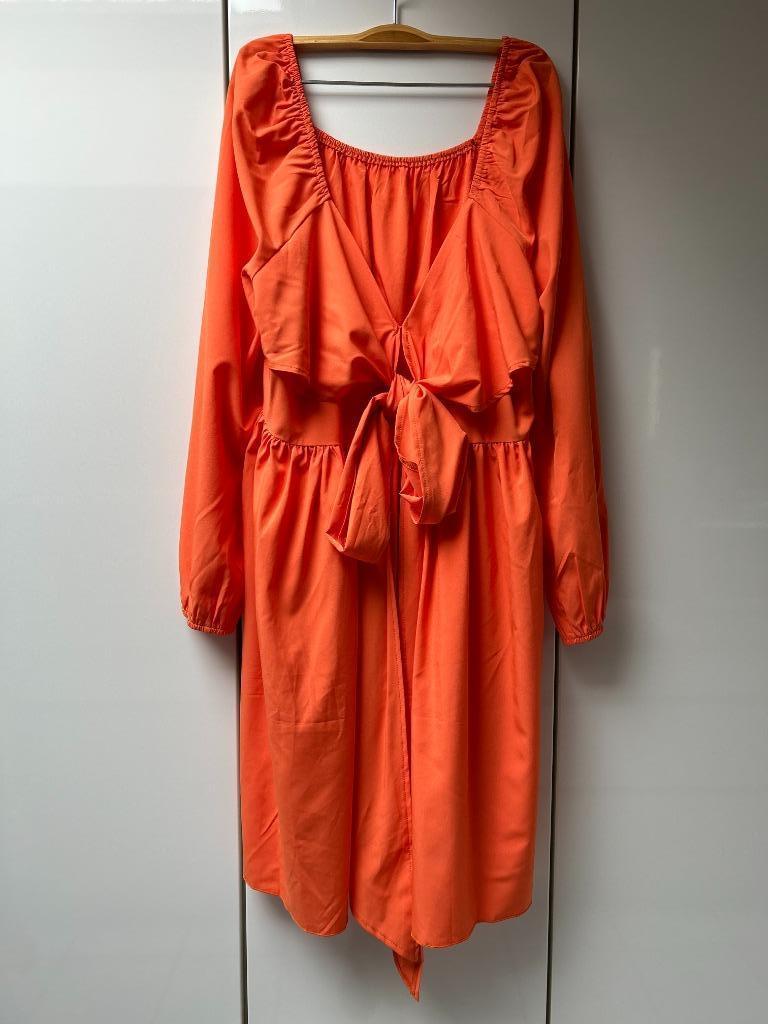 Robe orange à manches longues Shein Curve - Taille 1XL ---, Taille 46/48 (XL) ou plus grande, Enlèvement ou Envoi, Comme neuf