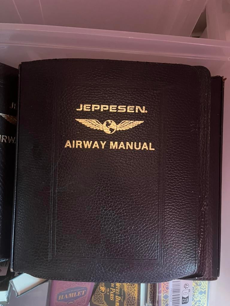 Classeurs cuir aviation jeppesen pilot pilote, Ophalen of Verzenden