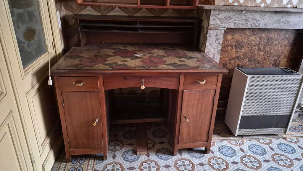 Bureau ancien avec tiroirs, Maison & Meubles, Bureaux, Enlèvement, Comme neuf