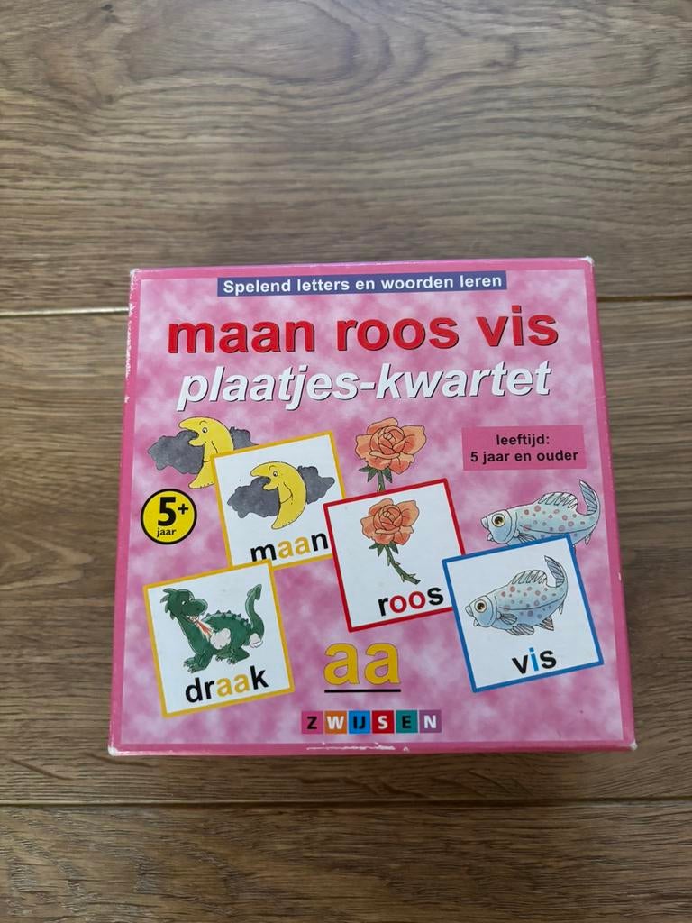 Maan roos vis plaatjes kwartet, Kinderen en Baby's, Ophalen of Verzenden, Gebruikt