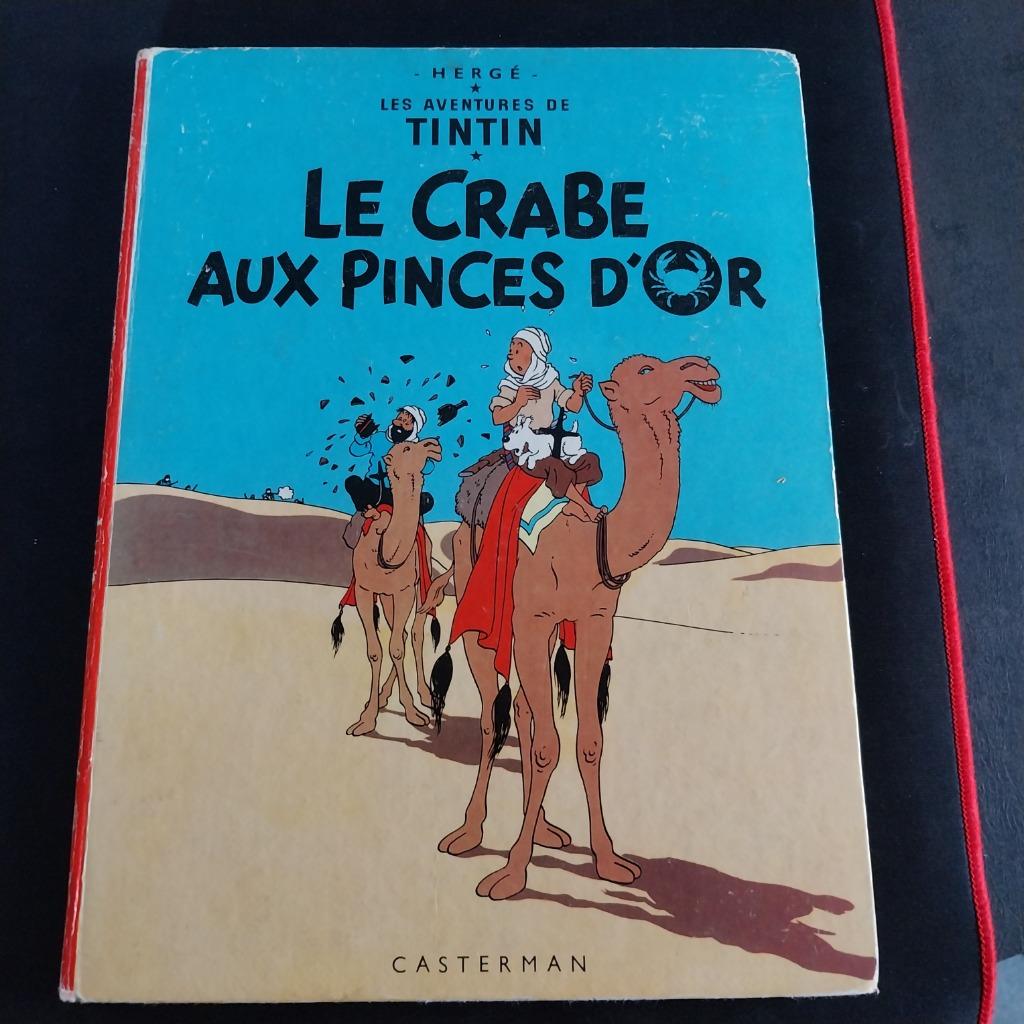 BD TINTIN " LE CRABE AUX PINCES D'OR " édition 1966, Une BD, Enlèvement, Utilisé, HERGE